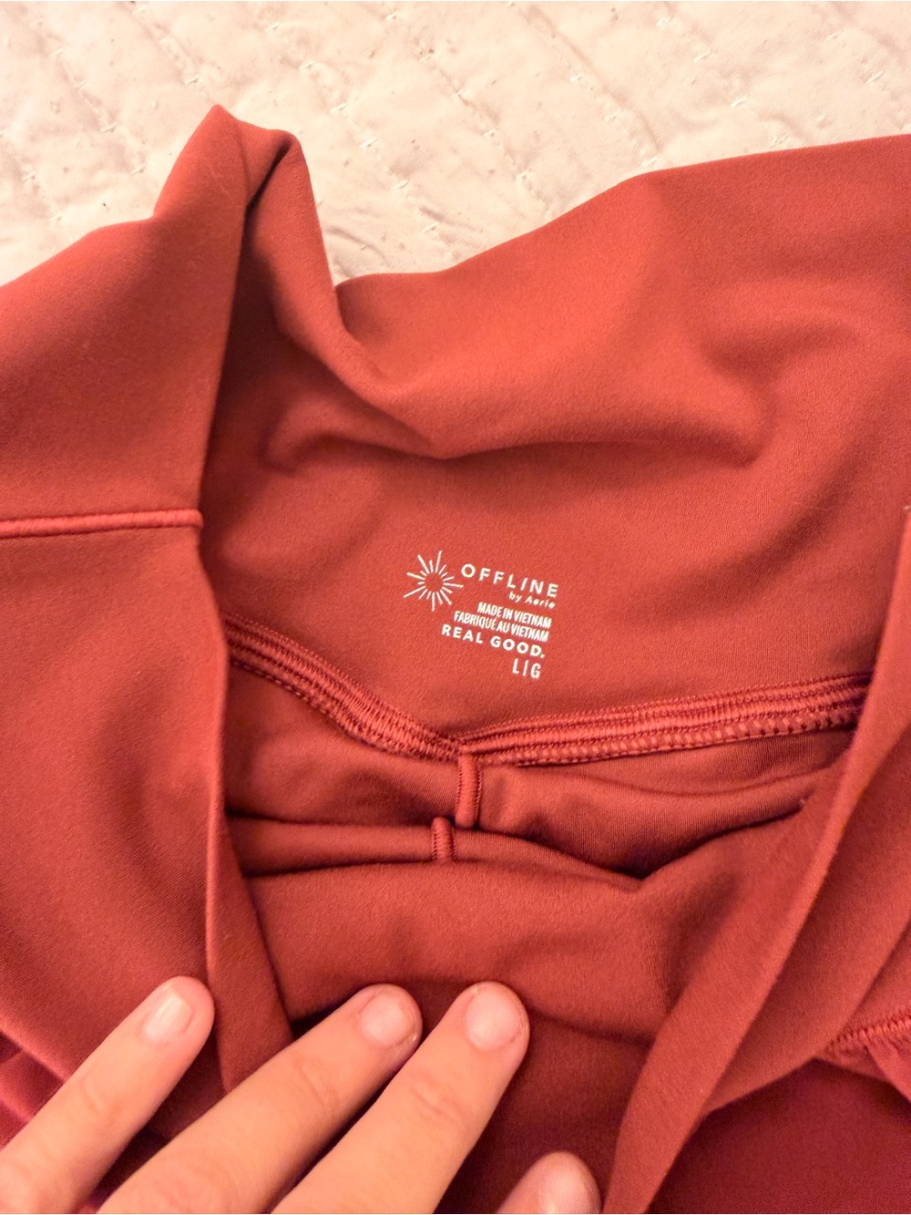 aerie Red Layered Athletic Shorts - Picture 2 of 5